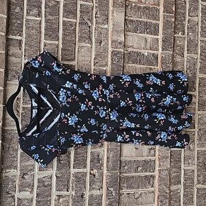 Jessica Simpson Black and Blue Floral Dress Size Small